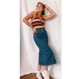 SWEATER WEATHER DENIM MAXI SKIRT 🍂👖